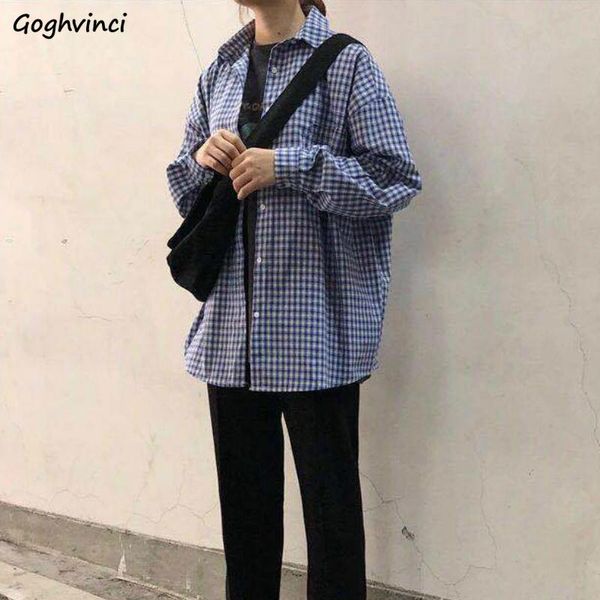 women's blouses & shirts plaid women loose long sleeve couples chic leisure students daily streetwear outwear all-match harajuku bf, White
women's blouses & shirts plaid women loose long sleeve couples chic leisure students daily streetwear outwear all-match harajuku bf, White