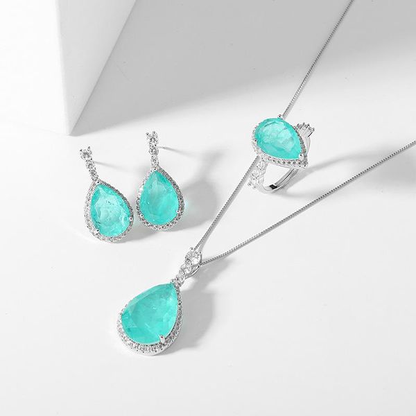 earrings & necklace wind ring set sea blue water drop crack summer 2021 zircon earring personality temperament, Silver
earrings & necklace wind ring set sea blue water drop crack summer 2021 zircon earring personality temperament, Silver