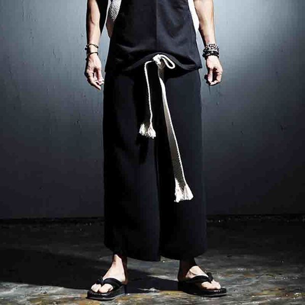 pant korean male style solid color loose legs casual pants hare elastic capris skirt waist q60o, Black
pant korean male style solid color loose legs casual pants hare elastic capris skirt waist q60o, Black