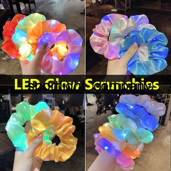 christmas halloween led light glow elastic hair bands silk scrunchies for women girls hair rope ponytail holder hair accessories, Slivery;white
christmas halloween led light glow elastic hair bands silk scrunchies for women girls hair rope ponytail holder hair accessories, Slivery;white