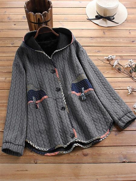 women's jackets women warm cashmere coats autumn winter single-breasted hooded outwear patchwork button twist casual cardigans 2021, Black;brown
women's jackets women warm cashmere coats autumn winter single-breasted hooded outwear patchwork button twist casual cardigans 2021, Black;brown