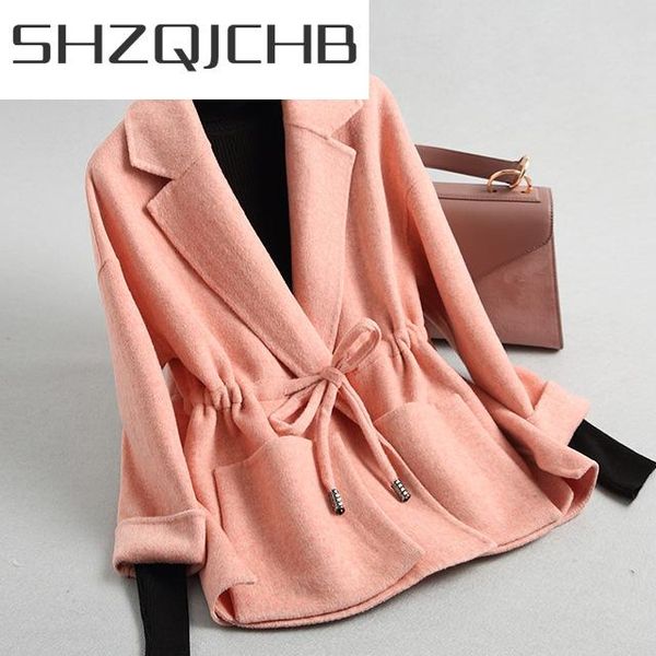 women's wool & blends shzq winter coat women 2021 elegant jacket autumn double-faced woolen coats ladies spring vintage casaco feminin, Black
women's wool & blends shzq winter coat women 2021 elegant jacket autumn double-faced woolen coats ladies spring vintage casaco feminin, Black