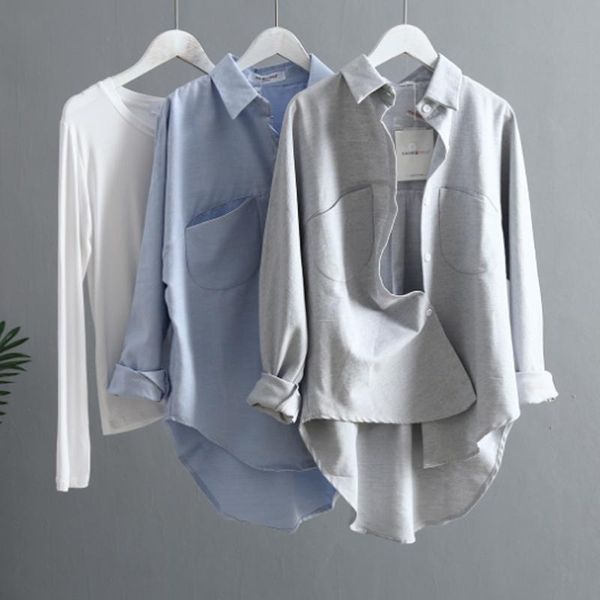 women's blouses & shirts sale autumn winter blouse long sleeve female 1pc women korean loose shirt jacket, White
women's blouses & shirts sale autumn winter blouse long sleeve female 1pc women korean loose shirt jacket, White