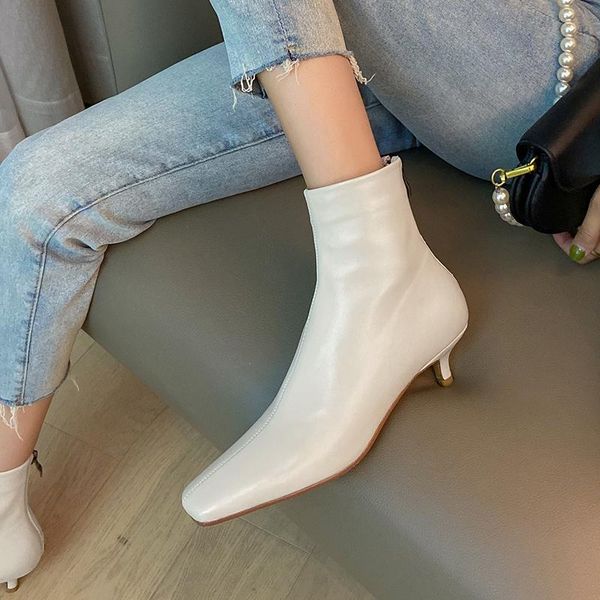 boots genuine leather women shoes winter sheepskin ankle fashion zip concise square toe thin heel handmade, Black
boots genuine leather women shoes winter sheepskin ankle fashion zip concise square toe thin heel handmade, Black