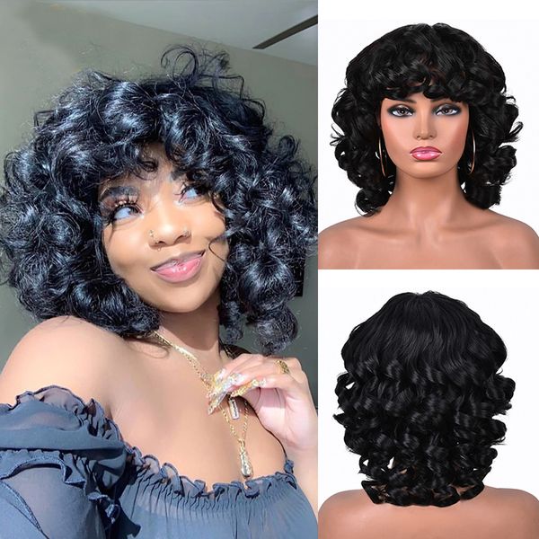 fashion short wave synthetic wig for black women cosplay lolita ombre natural curly hair brown more color can select
fashion short wave synthetic wig for black women cosplay lolita ombre natural curly hair brown more color can select