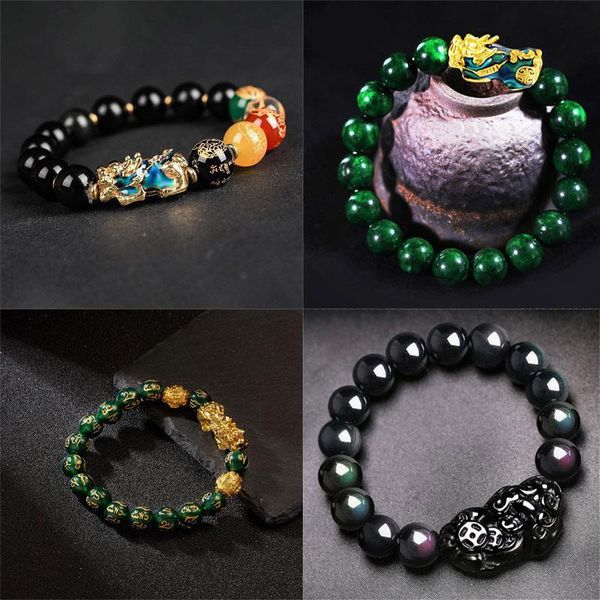 charm bracelets obsidian stone beads bracelet adjustable releases negative energies with golden pi xiu lucky wealthy amulet, Golden;silver
charm bracelets obsidian stone beads bracelet adjustable releases negative energies with golden pi xiu lucky wealthy amulet, Golden;silver