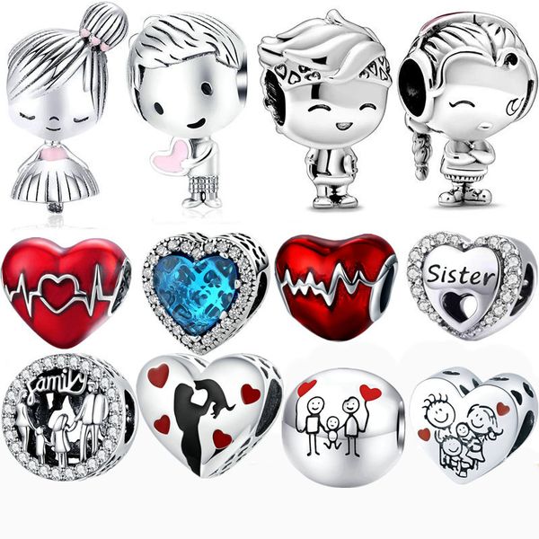 s925 sterling silver boy girl forever family beads charms adapting original pandora charms bracelets diy jewelry for women making, Bronze;silver
s925 sterling silver boy girl forever family beads charms adapting original pandora charms bracelets diy jewelry for women making, Bronze;silver