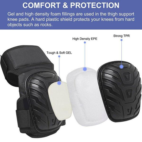 professional gel knee pads heavy duty long silicone pvc plastic shell lining apply to cycling climbing etc elbow &, Black;gray
professional gel knee pads heavy duty long silicone pvc plastic shell lining apply to cycling climbing etc elbow &, Black;gray