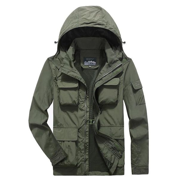 men's jackets breathable hooded male overcoat army tactical windbreaker jacket bomber casual plus size, Black;brown
men's jackets breathable hooded male overcoat army tactical windbreaker jacket bomber casual plus size, Black;brown