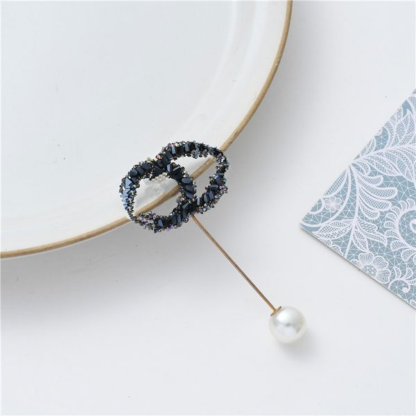 2021 fashion letter high-grade crystal brooch pearl pin shirt fixed button foreign trade jewelry, Gray
2021 fashion letter high-grade crystal brooch pearl pin shirt fixed button foreign trade jewelry, Gray