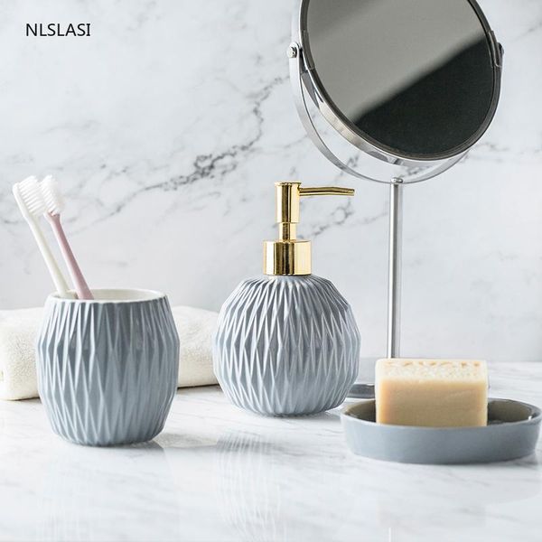 nordic ceramic five piece set bathroom accessories soap dispenser dish toothpaste toothbrush holder gargle cup wedding gift bath accessory
nordic ceramic five piece set bathroom accessories soap dispenser dish toothpaste toothbrush holder gargle cup wedding gift bath accessory
