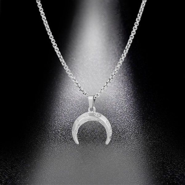 pendant necklaces bohemian crescent necklace for women stainless steel moon female clavicle chain jewelry collier gift, Silver
pendant necklaces bohemian crescent necklace for women stainless steel moon female clavicle chain jewelry collier gift, Silver
