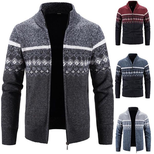 men's jackets knitted sweater winter coat casual stand collar cardigan men handsome fleece thick jacket trend harajuku youth clothing, Black;brown 
men's jackets knitted sweater winter coat casual stand collar cardigan men handsome fleece thick jacket trend harajuku youth clothing, Black;brown
