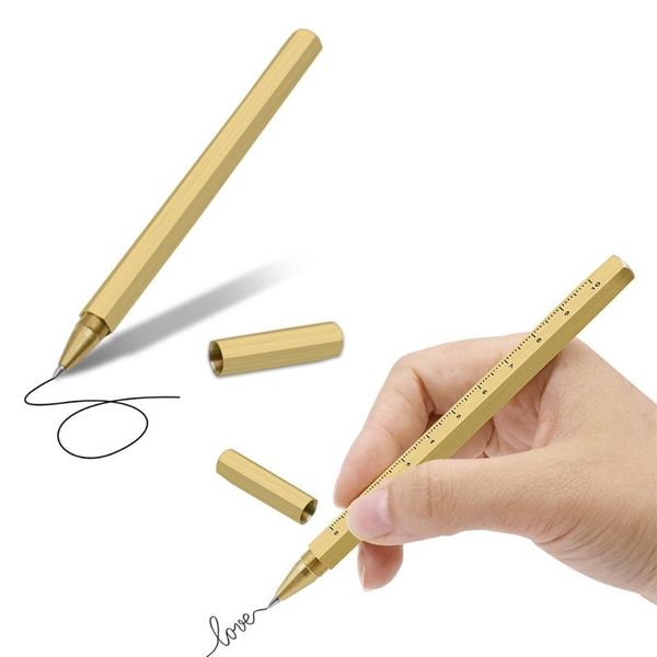 gel pens creative vintage metallic pen hexagonal brass signing stationery student school office supplies
gel pens creative vintage metallic pen hexagonal brass signing stationery student school office supplies