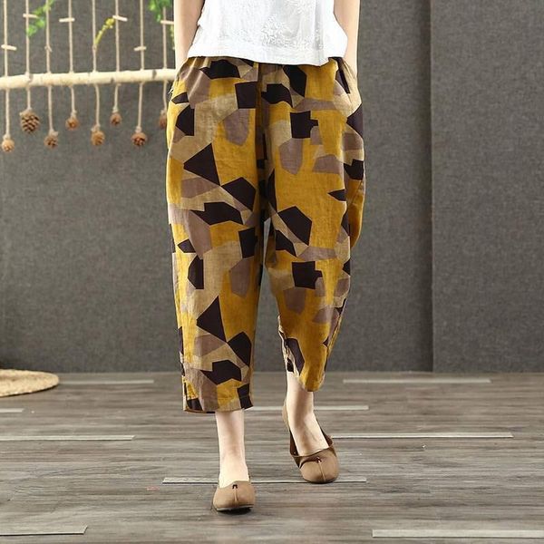 women's pants & capris spring summer women plus size elastic waist geometric cotton linen harem vintage print loose wide leg, Black;white
women's pants & capris spring summer women plus size elastic waist geometric cotton linen harem vintage print loose wide leg, Black;white