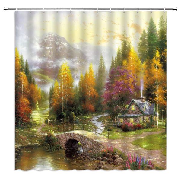 country oil painting shower curtain stone cottage bridge forest mountain stream rural autumn natural scenery fabric bath
country oil painting shower curtain stone cottage bridge forest mountain stream rural autumn natural scenery fabric bath