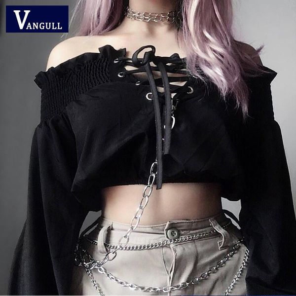 women's blouses & shirts vangull vintage lace up slash neck short shirt women solid hollow out long sleeve blouse deep v slim 2021 spri, White
women's blouses & shirts vangull vintage lace up slash neck short shirt women solid hollow out long sleeve blouse deep v slim 2021 spri, White
