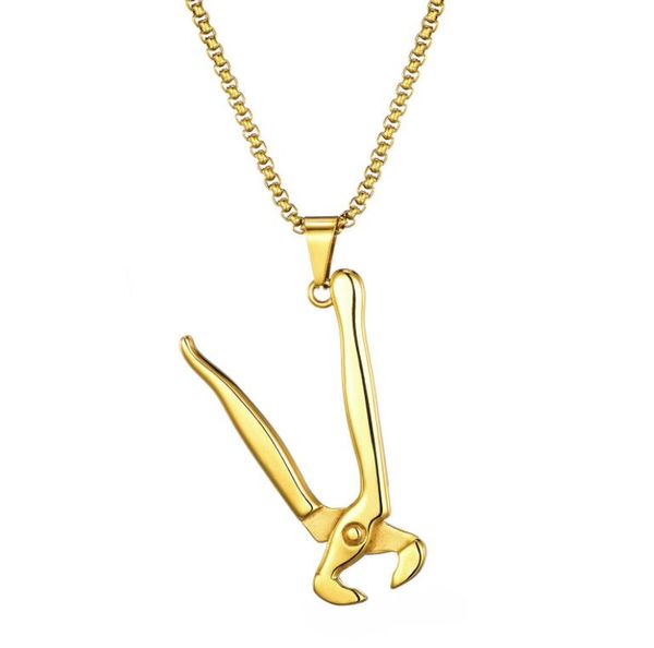 simple design pliers pendant bar stainless steel hip hop necklace men link chain geometric punk, Silver
simple design pliers pendant bar stainless steel hip hop necklace men link chain geometric punk, Silver