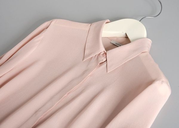 blouses 2021 spring and autumn small lapel slim long sleeve silk crepe double bottom shirt women's fashion top, White
blouses 2021 spring and autumn small lapel slim long sleeve silk crepe double bottom shirt women's fashion top, White