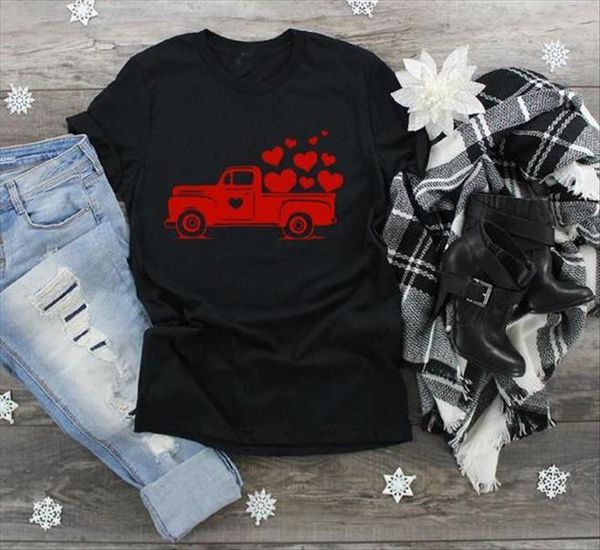 valentines day cute tumblr women art graphic truck and heart kawaii lovely cotton lover, White
valentines day cute tumblr women art graphic truck and heart kawaii lovely cotton lover, White