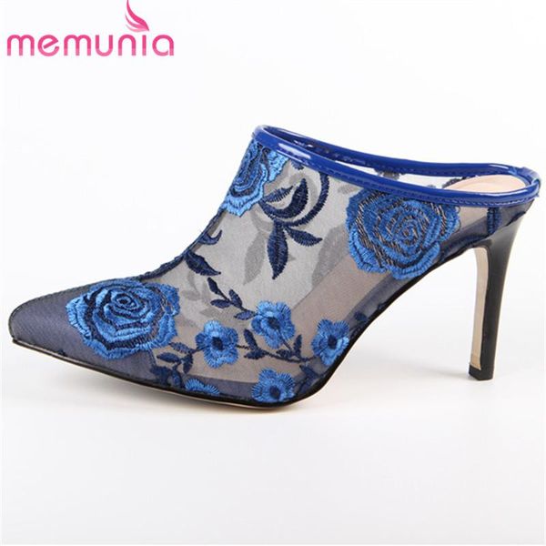 dress shoes memunia 2021 est women pumps pointed toe mesh embroidery spring summer party wedding thin high heel mules woman, Black
dress shoes memunia 2021 est women pumps pointed toe mesh embroidery spring summer party wedding thin high heel mules woman, Black
