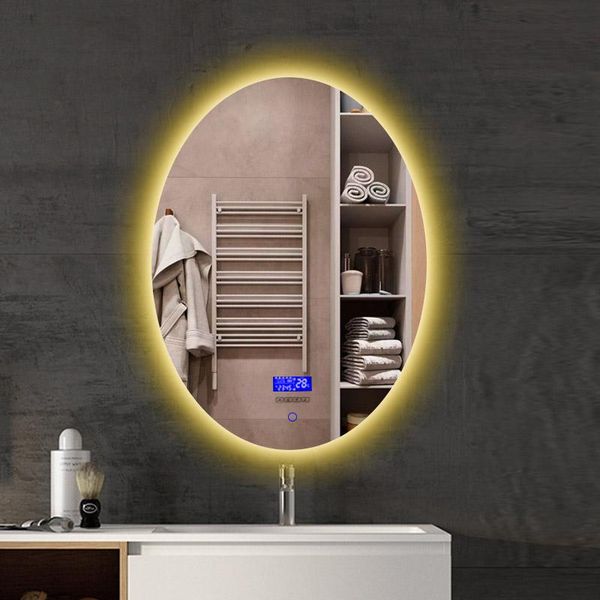 mirrors intelligent anti-fog bathroom vanity mirror touch led wall makeup screen show time date temperature and bluetooth music 
mirrors intelligent anti-fog bathroom vanity mirror touch led wall makeup screen show time date temperature and bluetooth music