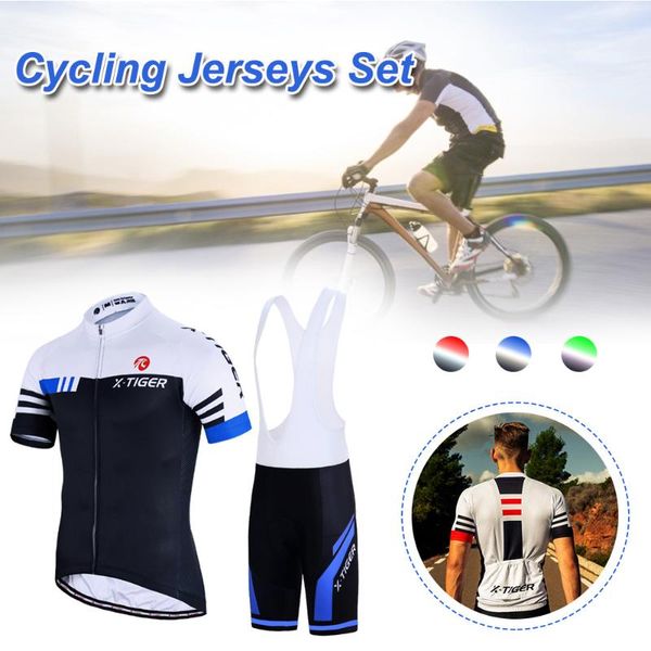 men's cycling jersey set short sleeve quick dry shirt and bib shorts outdoor bike suit for racing sets, Black;blue
men's cycling jersey set short sleeve quick dry shirt and bib shorts outdoor bike suit for racing sets, Black;blue