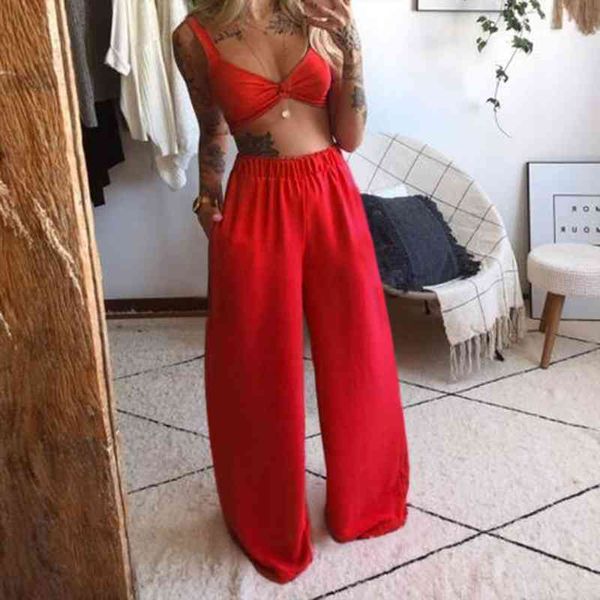 2 piece set summer women boho beach outfits solid sleeveless crop camis wide leg long pants two suit women outfits, White
2 piece set summer women boho beach outfits solid sleeveless crop camis wide leg long pants two suit women outfits, White