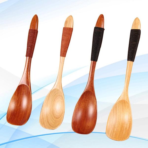 spoons 4pcs japanese style wooden kids soup natural wood rice serving tableware flatware set with tied line on handle
spoons 4pcs japanese style wooden kids soup natural wood rice serving tableware flatware set with tied line on handle