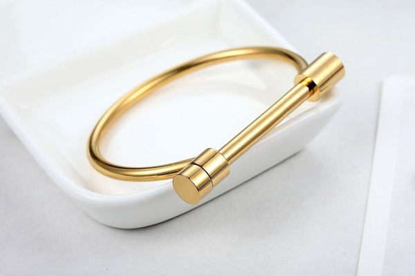 bangle fashion shackle cuff gold colour stainless steel bangles bracelets for women love woman wholesal, Black
bangle fashion shackle cuff gold colour stainless steel bangles bracelets for women love woman wholesal, Black