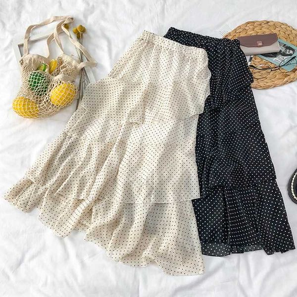 high waist a line mid-calf skirt floral polka dot print ruffles streetwear korean fashion cute kawaii faldas 210601, Black
high waist a line mid-calf skirt floral polka dot print ruffles streetwear korean fashion cute kawaii faldas 210601, Black