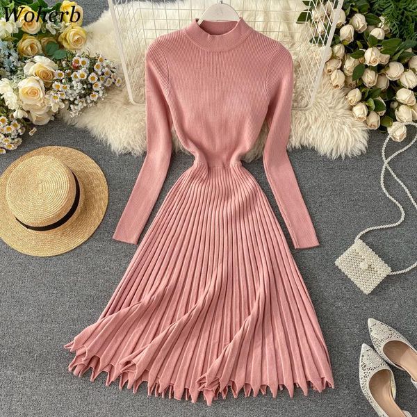 woherb fashion knitted dress women 2021 autumn winter basic solid long sweater dresses elegant pleated robe vestidos femme casual, Black;gray
woherb fashion knitted dress women 2021 autumn winter basic solid long sweater dresses elegant pleated robe vestidos femme casual, Black;gray