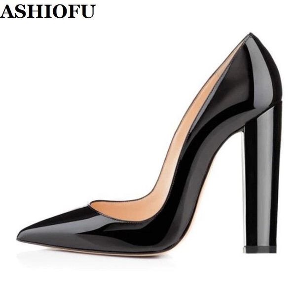dress shoes ashiofu handmade ladies block-heeled pumps patent leather pointed-toe party office slip-on evening fashion, Black
dress shoes ashiofu handmade ladies block-heeled pumps patent leather pointed-toe party office slip-on evening fashion, Black