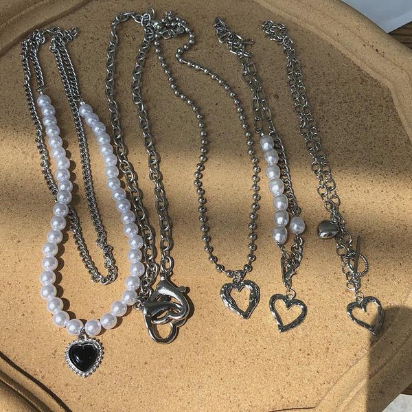 chokers kpop vintage metal silver color black love heart pendant choker clavicle chain simple necklace for women jewelry winter, Golden;silver
chokers kpop vintage metal silver color black love heart pendant choker clavicle chain simple necklace for women jewelry winter, Golden;silver