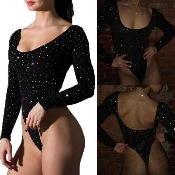 black women drilled backless bodysuit bodycon jumpsuit romper crystal playsuit long sleeve 2021 women's jumpsuits & rompers, Black;white
black women drilled backless bodysuit bodycon jumpsuit romper crystal playsuit long sleeve 2021 women's jumpsuits & rompers, Black;white