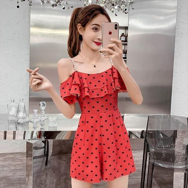 summer polka dot chiffon women jumpsuit strap playsuits off shoulder short overalls high waist s44, Black;white
summer polka dot chiffon women jumpsuit strap playsuits off shoulder short overalls high waist s44, Black;white