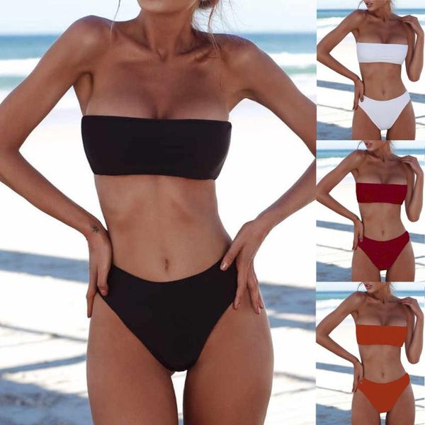 one-piece suits women's strapless plain bikini set push-up bra swimsuit swimwear beachwear bathing suit low waist bandage
one-piece suits women's strapless plain bikini set push-up bra swimsuit swimwear beachwear bathing suit low waist bandage