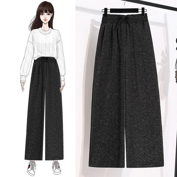 women's pants & capris black loose wide-legged female high waist woman plus large size boyfriend for clothing 2021 trouser d0268, Black;white
women's pants & capris black loose wide-legged female high waist woman plus large size boyfriend for clothing 2021 trouser d0268, Black;white