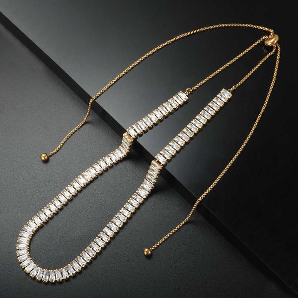 women's zircon square neck ras necklace, luxury jewelry, adjustable, tennis chain, wedding banquet, wholesale, Silver
women's zircon square neck ras necklace, luxury jewelry, adjustable, tennis chain, wedding banquet, wholesale, Silver