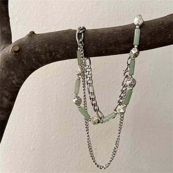 pendant necklaces 2021 vintage irregular stone clavicle chain for women girl metal choker necklace fashion jewelry gifts, Silver
pendant necklaces 2021 vintage irregular stone clavicle chain for women girl metal choker necklace fashion jewelry gifts, Silver