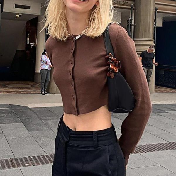 women's blouses & shirts women solid color long sleeve casual blouse single-breasted slim soft cardigan brown fashion shirt plus si, White
women's blouses & shirts women solid color long sleeve casual blouse single-breasted slim soft cardigan brown fashion shirt plus si, White