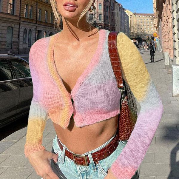women's knits & tees 2021 autumn v neck print women long sleeve crop cardigan y2k fashion jumper casual winter knitted sweater, White
women's knits & tees 2021 autumn v neck print women long sleeve crop cardigan y2k fashion jumper casual winter knitted sweater, White