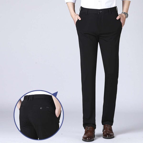 business casual pants elastic modal thin loose middle-aged spring and summer long, Black
business casual pants elastic modal thin loose middle-aged spring and summer long, Black