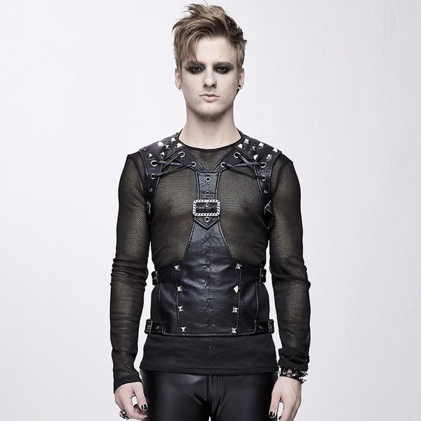 devil fashion men's vest black rivet style punk rock accessories pu leather prom costume vests, Black;white
devil fashion men's vest black rivet style punk rock accessories pu leather prom costume vests, Black;white
