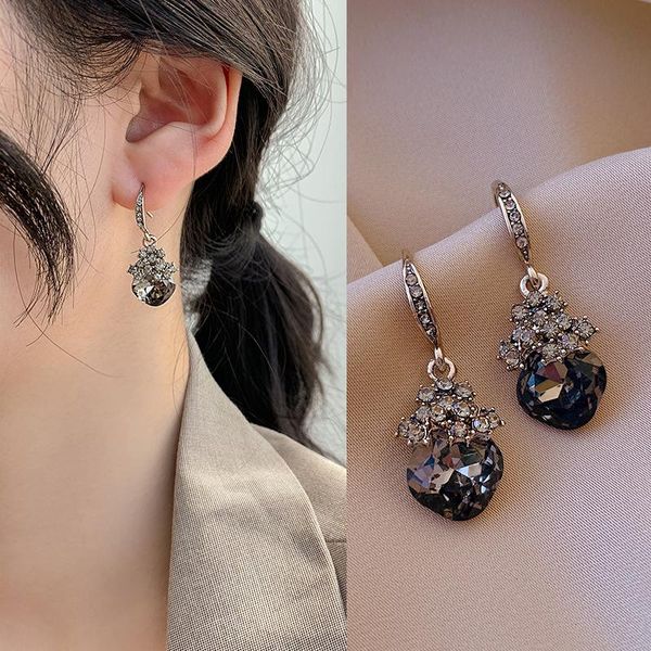 women earrings elegant retro purple crystal flower drop for 2021 trend jewelry wholesale dangle & chandelier, Silver
women earrings elegant retro purple crystal flower drop for 2021 trend jewelry wholesale dangle & chandelier, Silver