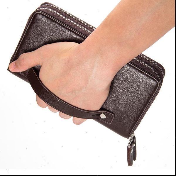 men clutch wallets pu leather large capacity zipper hand strap wallet luxurious business solid male purses, Red;black
men clutch wallets pu leather large capacity zipper hand strap wallet luxurious business solid male purses, Red;black