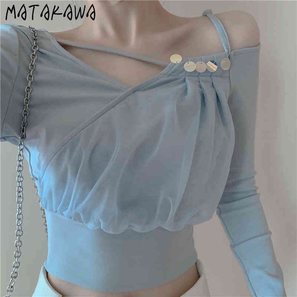 matakawa asymmetrical sequined mesh t shirt irregular long-sleeved t-shirt women's short woman t-shirt bottoming 210513, White
matakawa asymmetrical sequined mesh t shirt irregular long-sleeved t-shirt women's short woman t-shirt bottoming 210513, White
