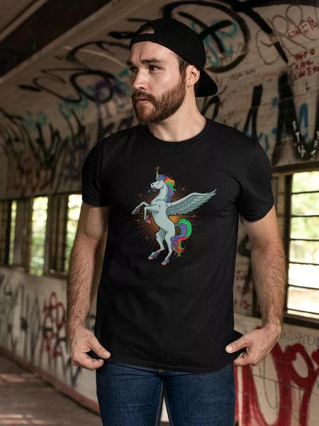 unicorn posing tee men's -image by shutterstock, White;black
unicorn posing tee men's -image by shutterstock, White;black