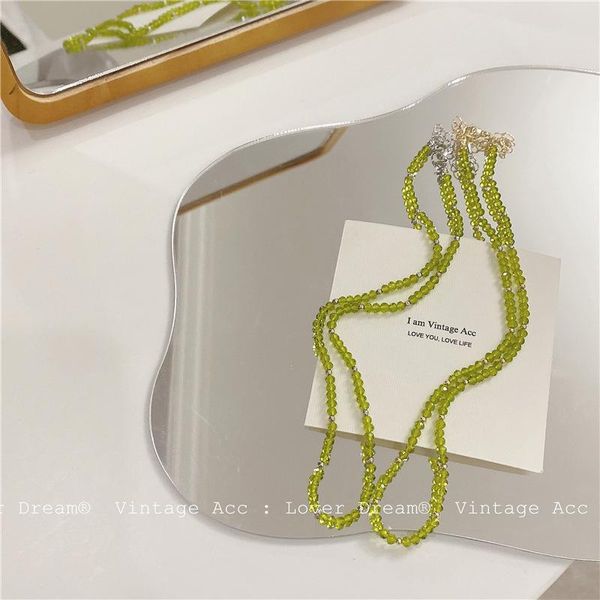 chokers fashion women's green crystal beaded necklace girl's korean necklaces for female elegant accessories trendy jewelry, Golden;silver
chokers fashion women's green crystal beaded necklace girl's korean necklaces for female elegant accessories trendy jewelry, Golden;silver