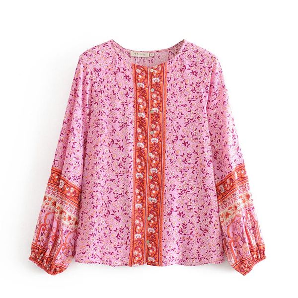 spring autumn women's blouse purple floral long sleeve o neck beach boho style holiday female shirt girls blusa blouses & shirts, White
spring autumn women's blouse purple floral long sleeve o neck beach boho style holiday female shirt girls blusa blouses & shirts, White